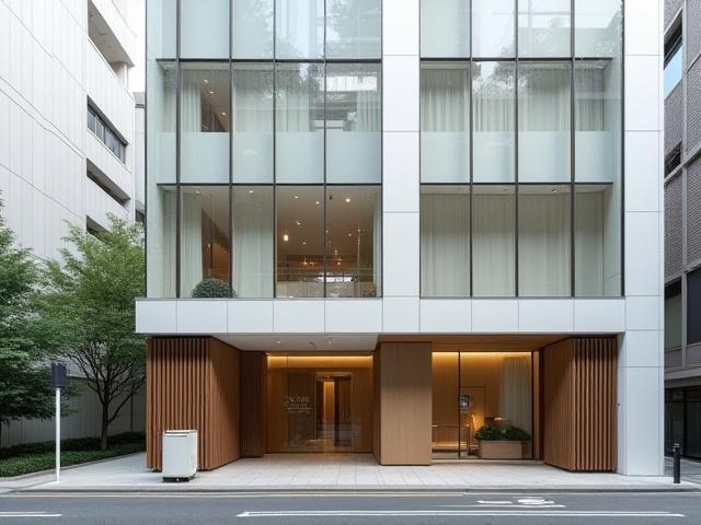 Kaido office building exterior in Ginza, Tokyo with minimalist architecture.